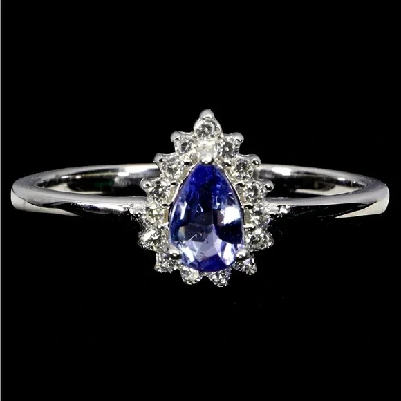 Genuine Tanzanite Pear Shaped Ring